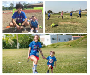 collage of 3 images featuring soccer players and coaches early childhood development